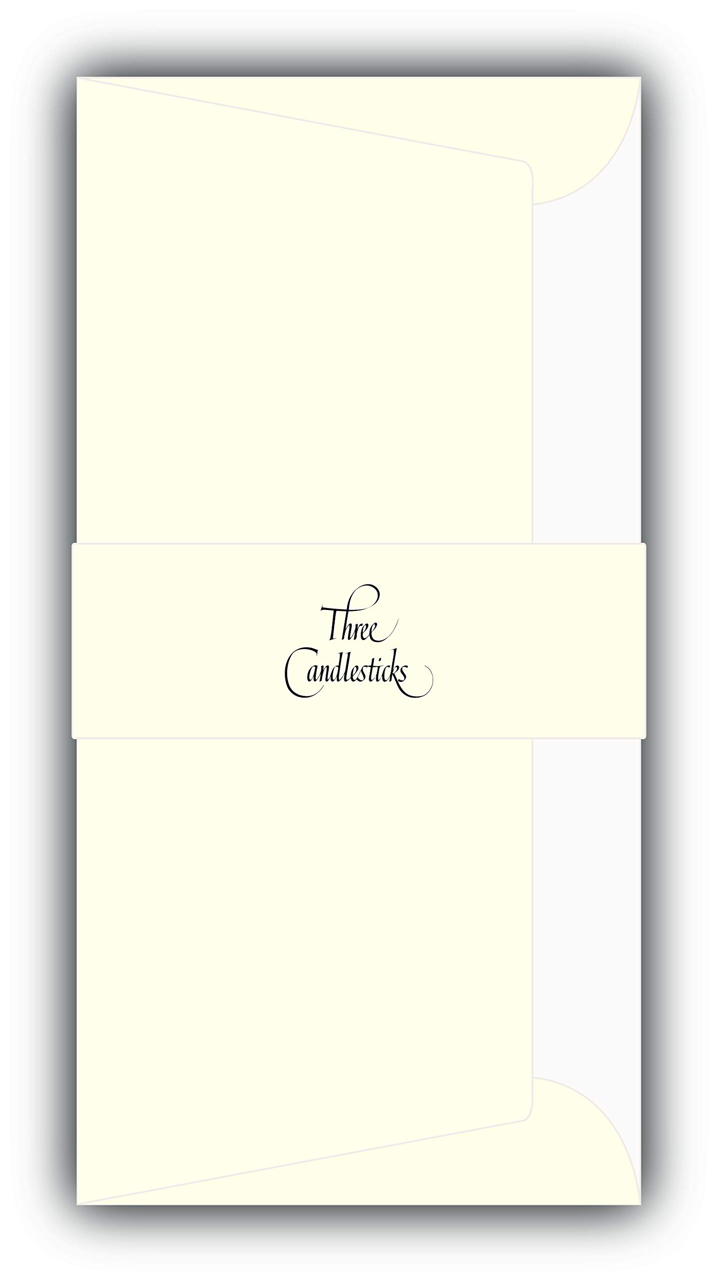 Three Candlesticks - 20 Tissue-lined Envelopes, Size DL,white,yellow