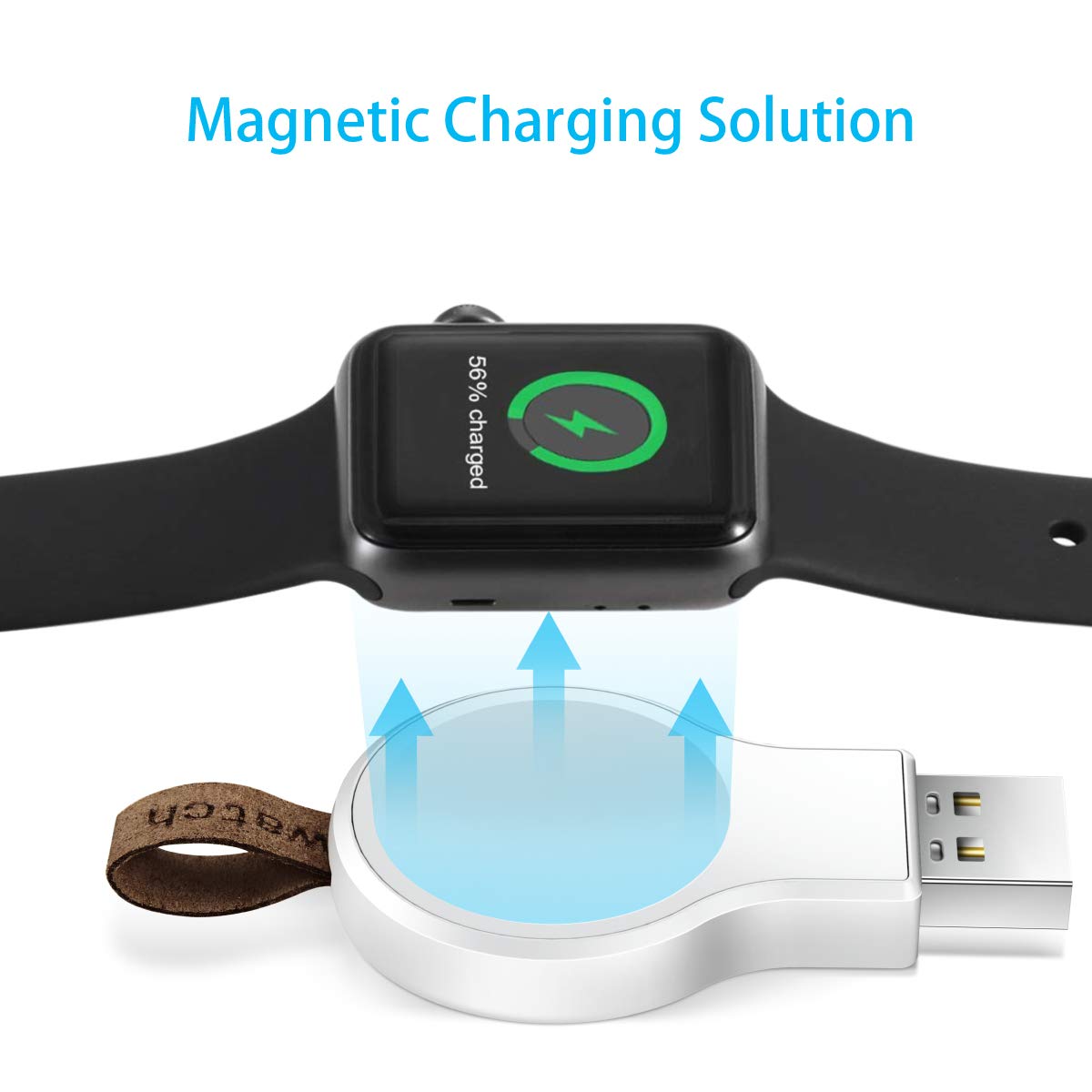SKNONO Wireless Charger for Apple Watch, Portable Magnetic Apple Watch Charger, Compatible with iWatch1/2/3/4/5 (38mm 40mm 42mm 44mm)