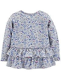 Simple Joys by Carter - Camisetas de manga larga para niñas pequeñas, paquete de 2