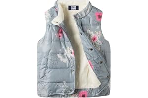 LittleSpring Girls Winter Puffer Vest Lightweight Quilted Vest Outerwear Warm
