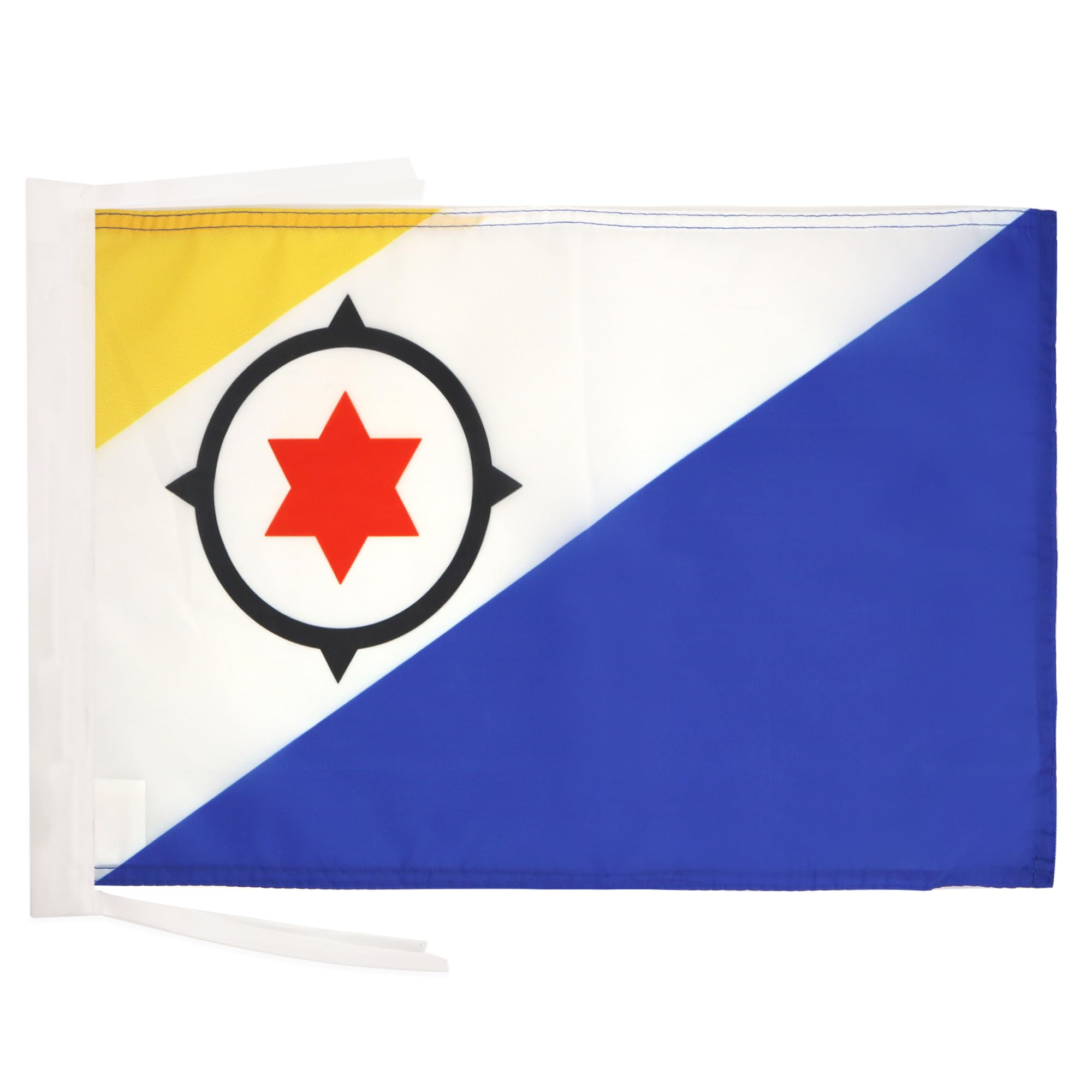 AZ FLAG - Bonaire Flag - 18'' x 12'' - 100% Polyester Bonaire Small Banner with Two Cords - Fade Resistant - Vivid Colors - 18x12 in - 45x30 Cm — image 1