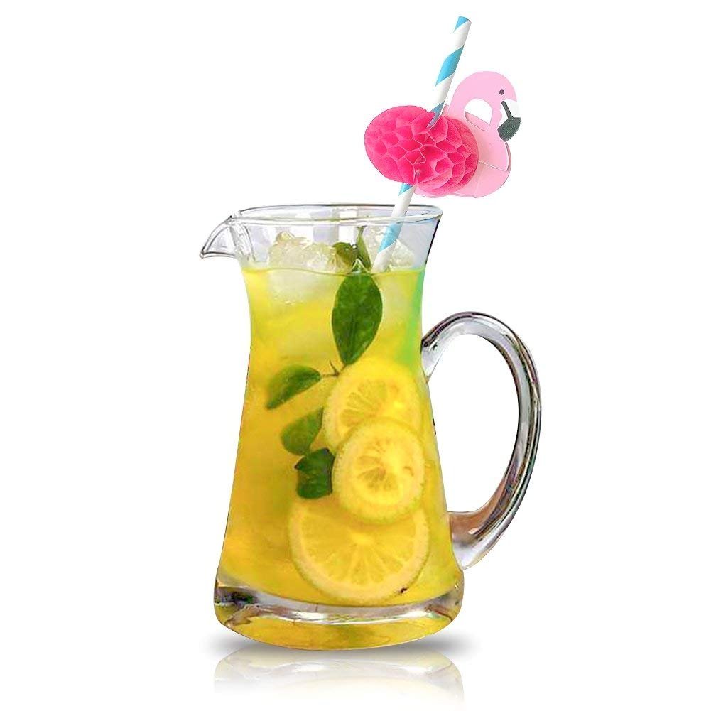 Flamingo Paper Straw Decorations, 50 PCS Disposable Cocktail Drinking Straws Decorative for Party Table Décor Luau Party by HansGo