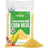 L'Oro Del Sud Organic Cornmeal, (3.3 lb) Curn Flour | Italian Polenta Flour Medium Grind Yellow Corn meal, USDA Organic Yellow Cornmeal for Cooking &amp; Baking, Product of Italy