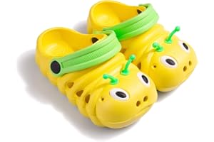 CHARROST Baby Girls Boys Sandals Kid's Cute Lightweight Shoes Summer Premium Cartoon Sandals Children Caterpillar Non-Slip Beach Water Clogs Shoes Garden Slipper
