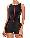 Tempt Me Women Black and Gray One Piece Boyleg