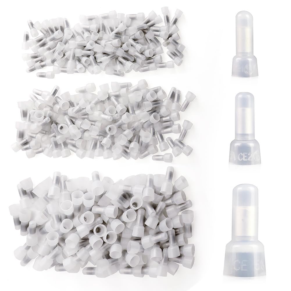 YIXISI 300 PCS Closed End Connectors, Closed End Wire Crimp Cap Terminal Kit, Nylon, 3 Models, 22-16/16-14/12-10 AWG — image 1
