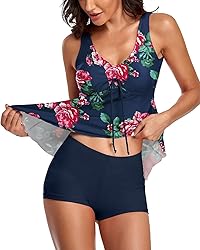 Omichic Modest Tankini Swimsuits for Women Two