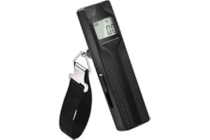 travel inspira Luggage Scale Battery-Free, Travel Essentials, Portable Handheld Digital Suitcase Weight Scale for for Travel Accessories, 110lbs/50kg (Black)