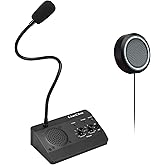 LiwCho Window Intercom,Dual-Way Window Speaker System for Business,Bank,Office,Hospital,Counter,Store,Station,School,Ticket Window