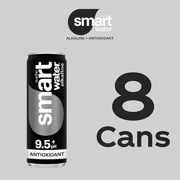 SMARTWATER ALKALINE + ANTIOXIDANT ALUMINUM CAN 12OZ 8PK