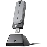TP-Link BE6200 Tri-Band USB 3.0 Wi-Fi 7 Adapter for Desktop PC, WiFi Dongle | USB Wireless Adapter, Support Win11/10 | 2 x High Gain Antennas | 6GHz,4K-QAM,160MHz, WPA3|Secure by Design, Archer TBE401UH