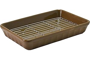 アイトー(AITO) Aito Seisakusho 111008 Bakeware Gratin Rectangular Plate with Net Approx. 9.1 x 6.3 inches (23 x 16 cm), Oven Baker, Brownie, Tea, Mino Ware, Made in Japan