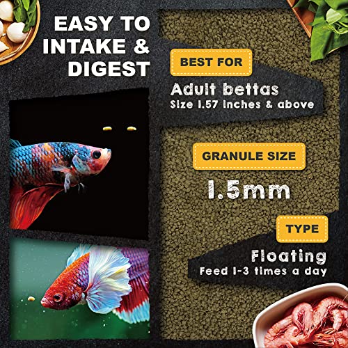 Ultra Fresh Betta Fish Food, Betta Pro Shrimp Patties, 50 Sword Prawns
