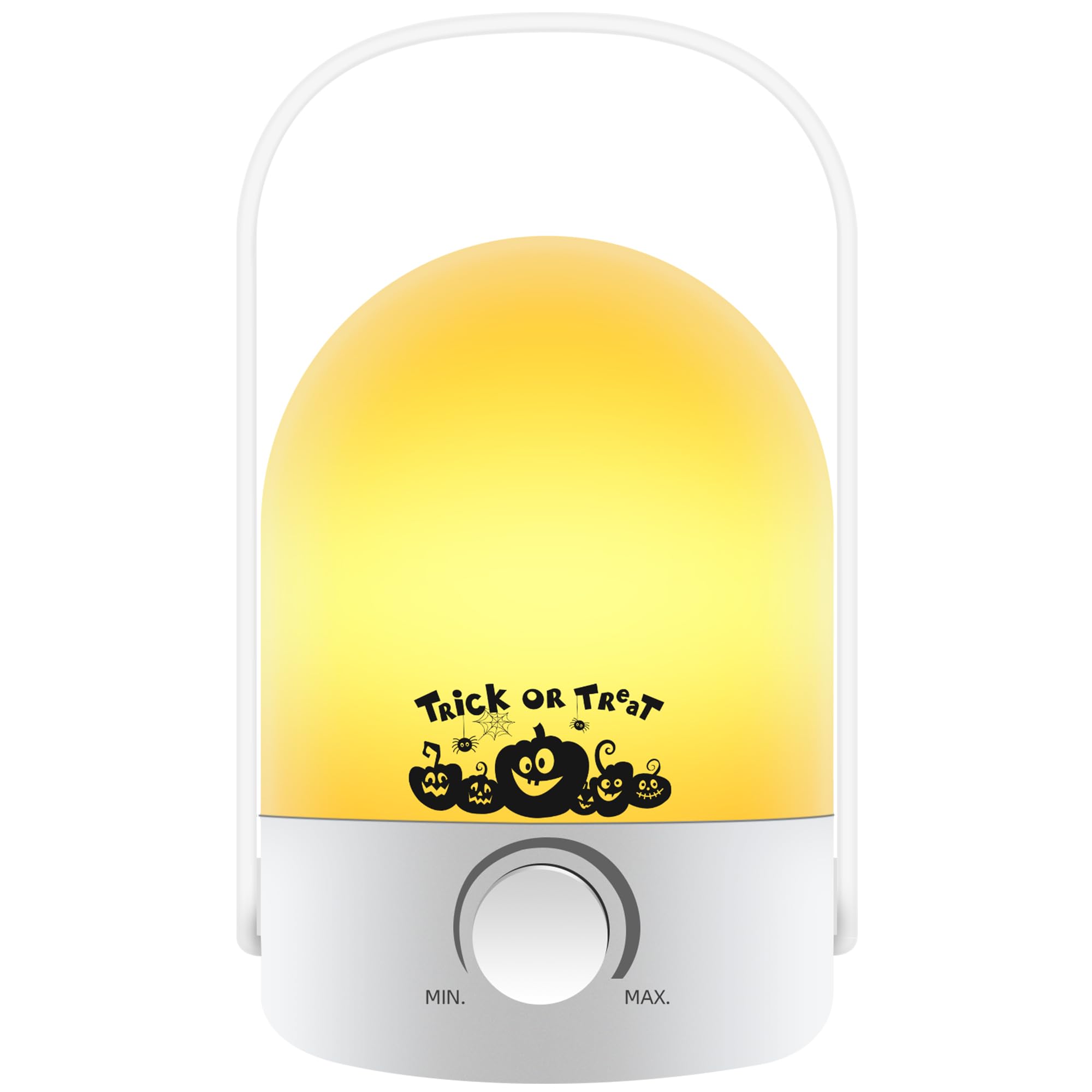 LISAAVO Rechargeable Small Lamp with 2 Light Colors, Dimmable Brightness, Portable Night Light for Bedroom, Living Room, Office and Travel - USB Rechargeable LED Table Lamp, with Halloween Stickers