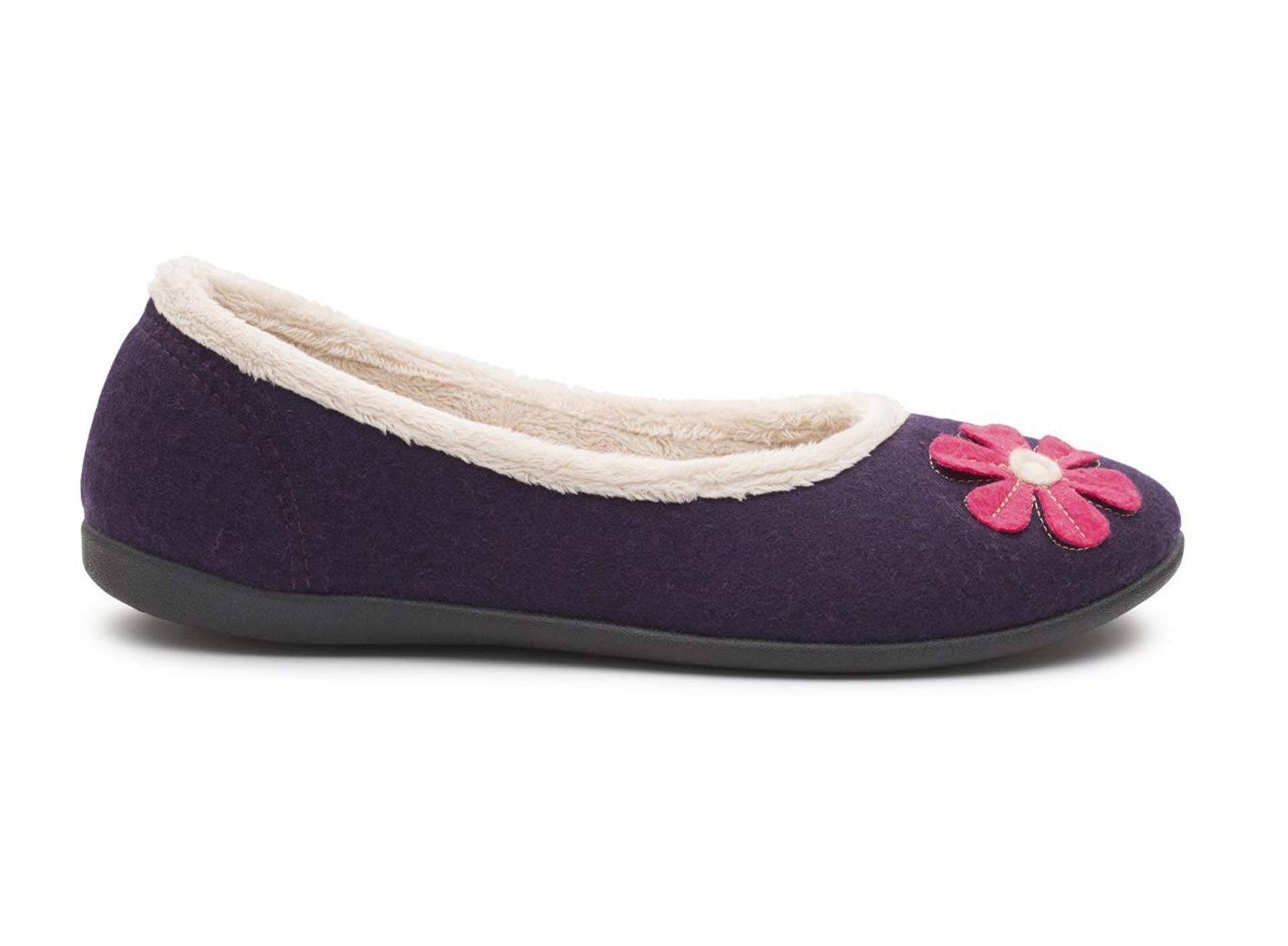 Padders Happy Wide Fitting Womens Slippers (3 UK, Purple, numeric_3)