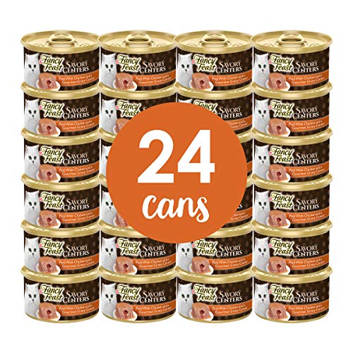 Purina Fancy Feast Pate Wet Cat Food, Savory Centers Pate with Chicken & Gourmet Gravy Center - (24) - //medicalbooks.filipinodoctors.org