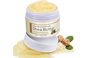 Shea Butter Raw Organic – 100% Pure Shea Butter Unrefined for Skin & Hair, Deep Hydration with Vitamins A, E, F, Body & Face 