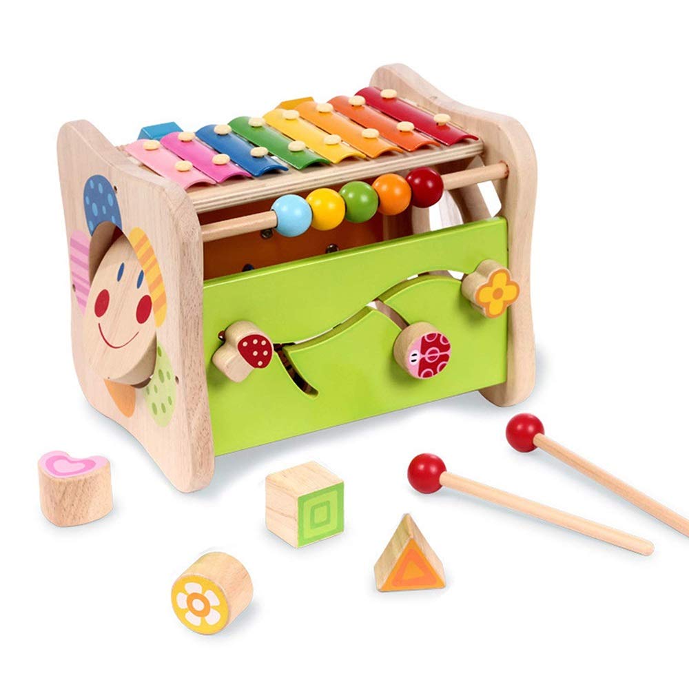  Kjrjwj Wooden Activity Cube 1 Year Old Shape