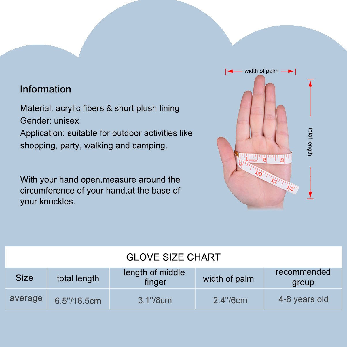 Vbiger Kinder Winter Handschuhe Warm Stretchy Gestrickte Bequeme Handschuhe Fäustlinge Soft Magic Handschuh Kälte Handschuhe für 4-8 Jahre Alt