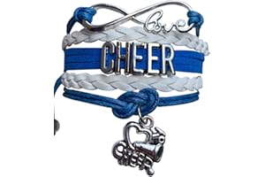 INFINITY COLLECTION Sportybella - Cheer Bracelet- Cheerleading Charm Infinity Bracelet- Cheer Jewelry - Gift For Cheerleader, Cheer Team.