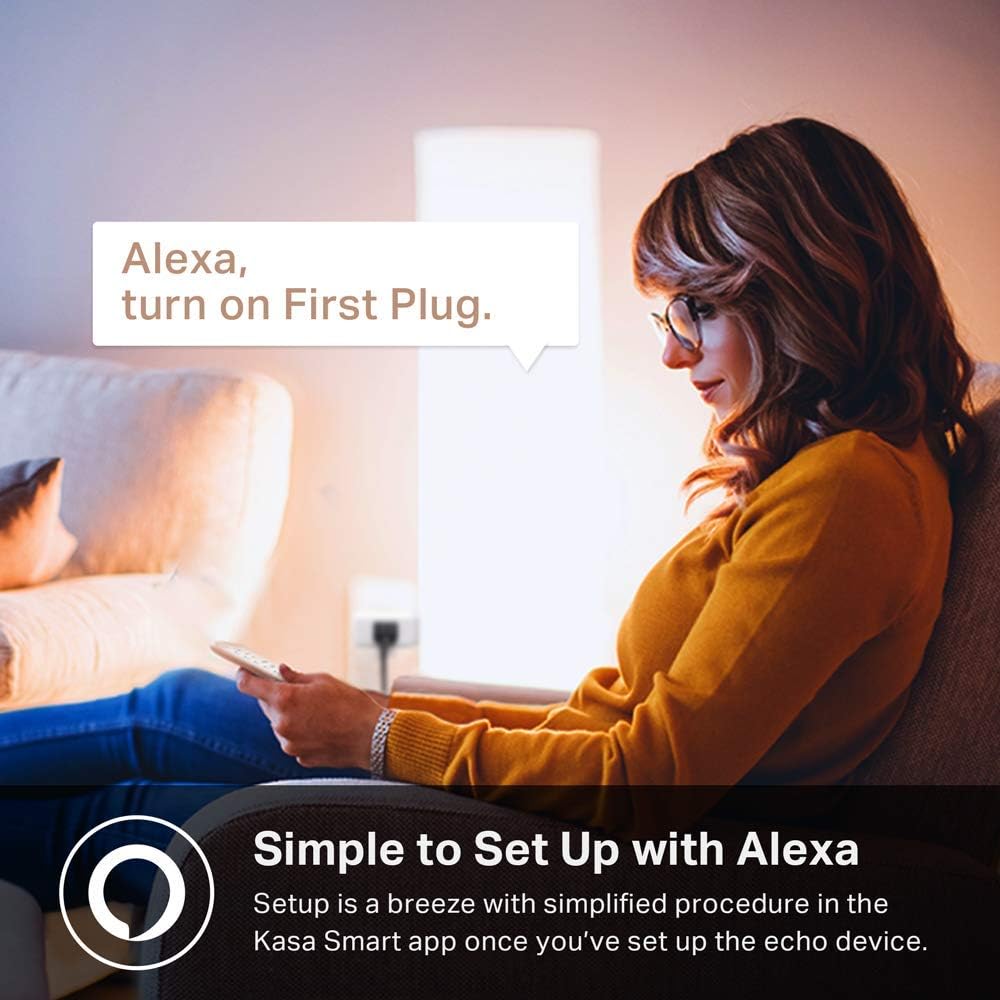 Kasa Smart Plug Mini, Smart Home Wi-Fi Outlet Works with Alexa & Google Home, Wi-Fi Simple Setup, No Hub Required – A Certified for Humans Device (HS105) - - 