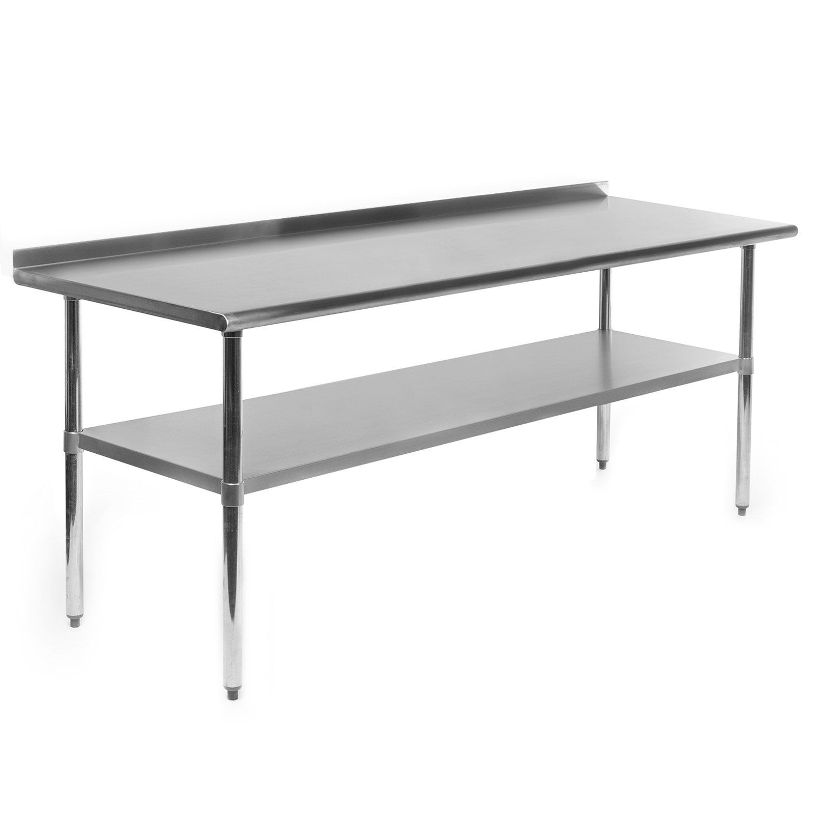 GRIDMANN NSF Stainless Steel Commercial Kitchen Prep & Work Table w/Backsplash - 30 in. x 72 in.