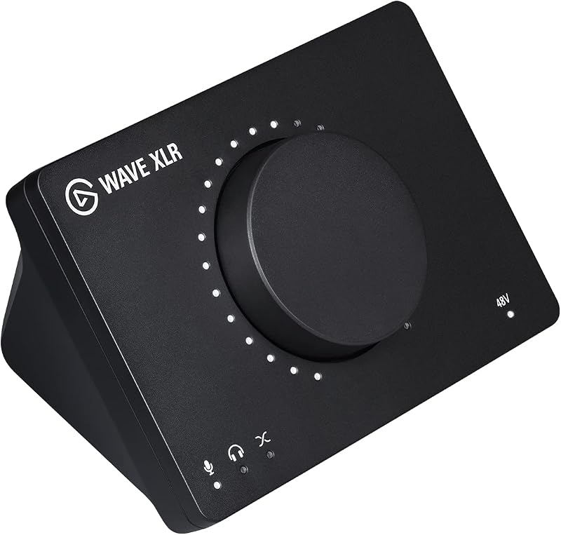 Elgato Wave XLR Audio Mixer 75 dB Preamp USB-C Phantom Power Tap-to-Mute