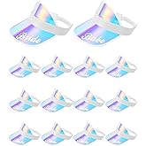 Preboun 12 Pack Bachelorette Hat Bridal Sun Visors Women Babe Bridesmaid Party UV Protection Caps for Wedding Beach Outdoor
