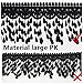 5 Yards Lace Trim with Tassel, 8cm wide, Black, DIY Sewing Applique Craft