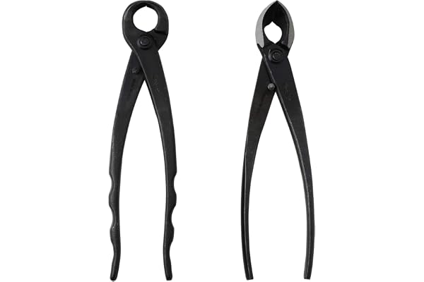 Wazakura Japanese Bonsai Branch Pruning Tool Kit, Made in Japan, Hand Forged Carbon Steel - Concave Branch Cutter 8 inch(200m