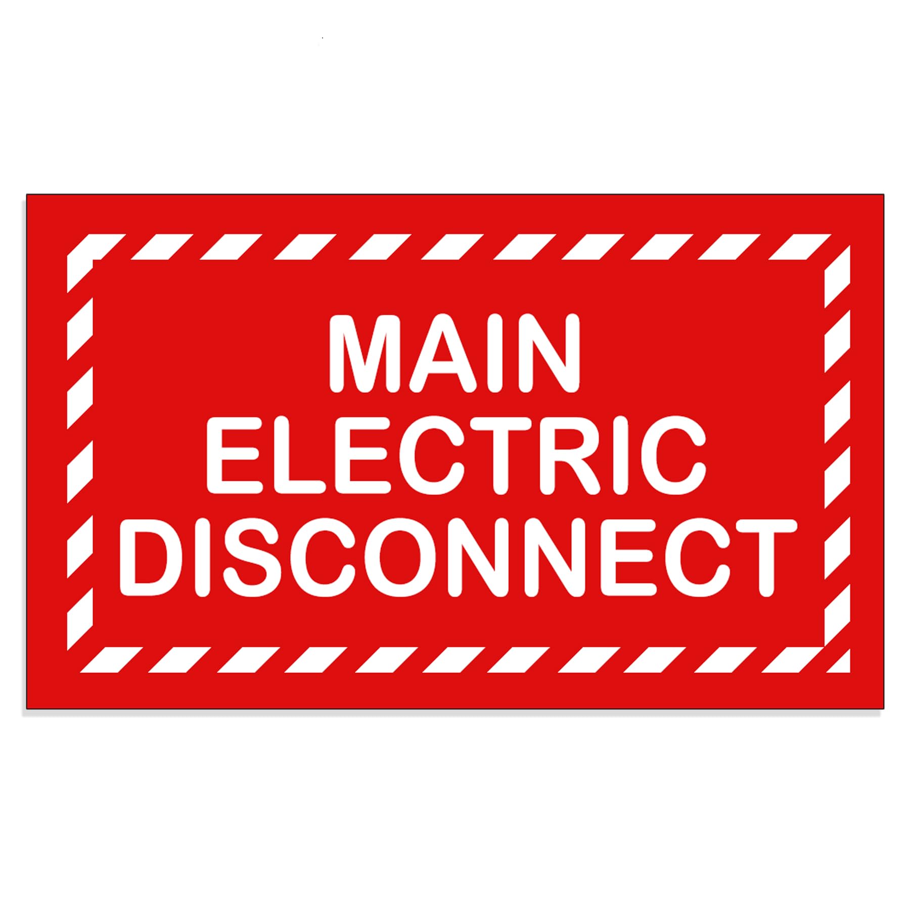 8 Pack Main Electric Disconnect Labels 3.5 X 5 Inch - Hazardous Electrical Main Service Disconnect Label Danger Notice Label for Electrical