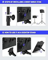 Donner Sheet Music Stand Foldable with Light Kit Carry Bag DMS-1 view 6