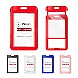 2 Pack Sliding ID Badge Holder with Double-Sided