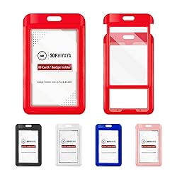 2 Pack Sliding ID Badge Holder with Double-Sided