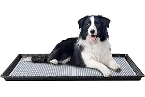 HQ4US 4LEGS HQ4us Dog Pee Pad Holder Tray with Grate 34”×23”, Large Dog Litter Box Toilet, Puppy Pee Pad Holder, Less Mess, Dog Potty Indoor Outdoor for Balcony