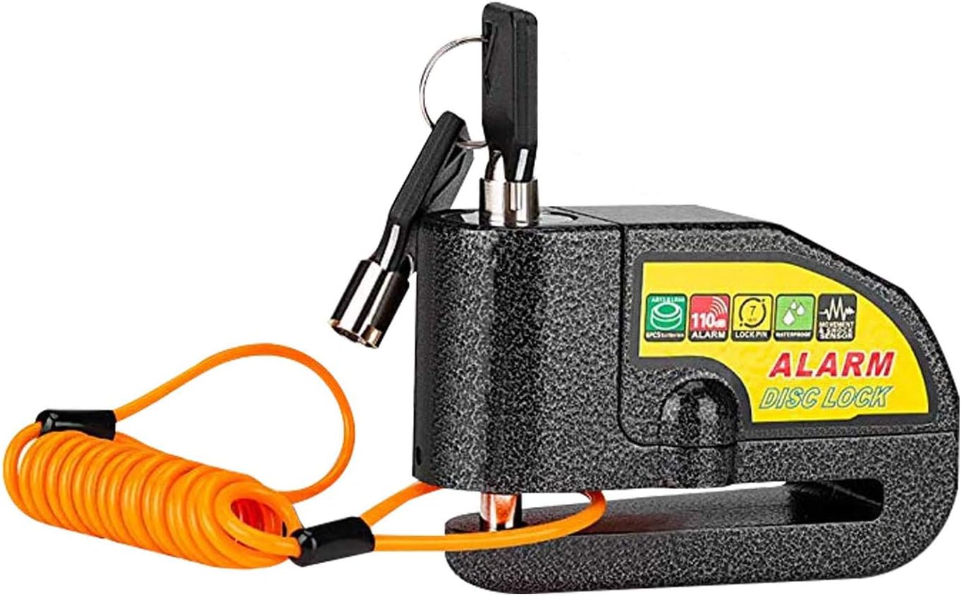 Amazon Co Jp ディスクロック バイクロック用 リティロック 盗難防止アラーム付き 防水防塵仕様 メッキ仕上げ 専用バック付き 110db 大音量アラーム付き Red Black スポーツ アウトドア