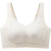 JZANHGAS Lift Lifting Bras for Seniors Seamless Wirefree Posture Correcting Push Up Anti Sagging Full Coverage Zen Chic Bra