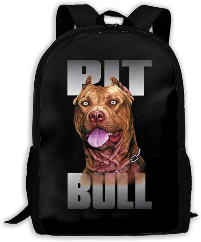 HGDFAG Pitbull Dog Unisex Classic Backpacks Schoolbags Traveling Bags