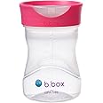 b.box Toddler Training Cup: Free Flow Opening, Great Transition from Sippy to Big Kid Cup. BPA Free, Dishwasher safe. Ages 12+ months (Raspberry, 8oz)