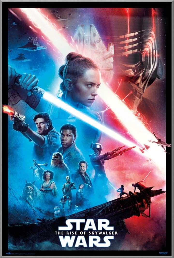 Star Wars: The Rise of Skywalker - Framed Movie Poster (Regular Style - Black Border) (Size: 27 x 40 inches)