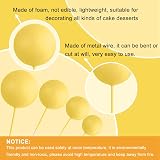 ASTARON Pack of 20 Yellow Cake Decoration Balls Mini Balloon Toppers view 3