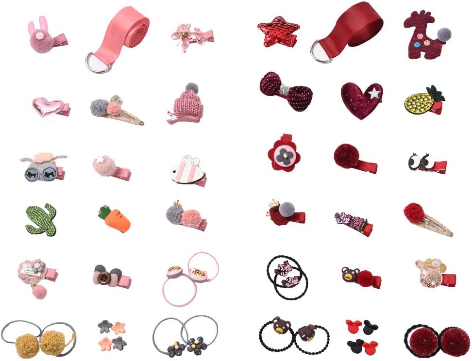 Baby Girl's Hair Accessories Hair Clips Bows Elastic Hair Ties Set For Girls Teens Toddlers