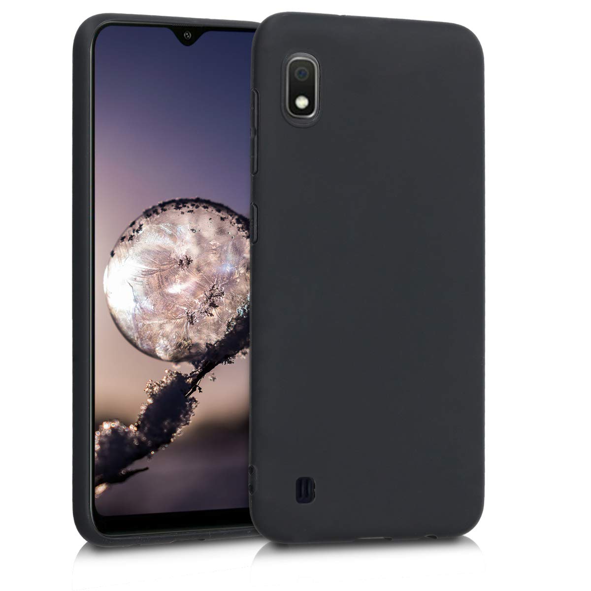 kwmobile Case Compatible with Samsung Galaxy A10 Case - Soft Slim Protective TPU Silicone Cover - Black Matte
