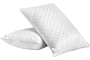 Swandream King Size Pillows Set of 2, Soft and Skin Friendly Down Alternative Pillow for Sleeping, Breathable Pillow for Back, Stomach or Side Sleepers, Grey, 20 * 36 Inches