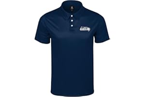FOCO NFL Men's Officially Licensed Football Team Color Primary Logo Performance Short Sleeve Polyester Polo Shirt