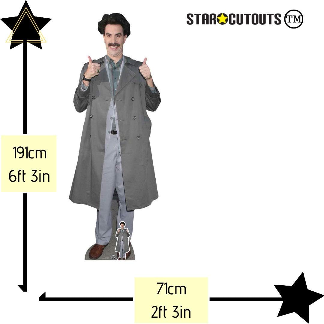 Star Cutouts Ltd CS839 Sacha Baron Cohen Borat Lifesize Cardboard Cutout Free Mini Perfect for Birthdays Gifts - Image 3