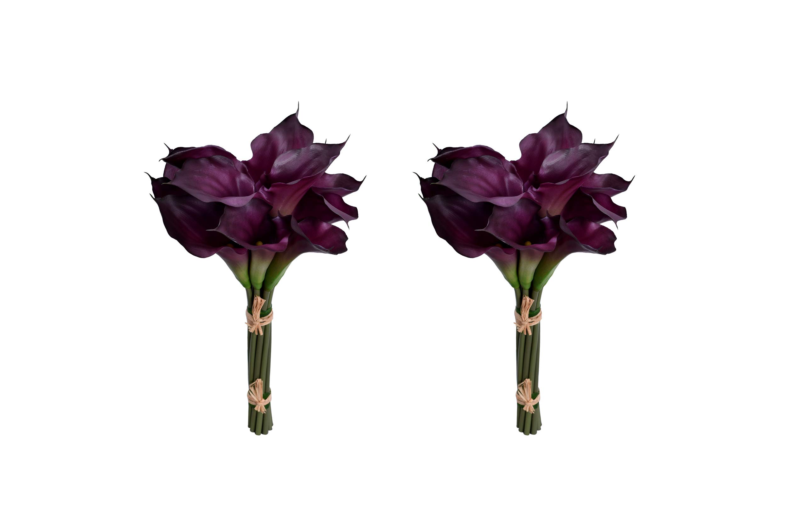 Yatai24pcs Real Touch Silk Calla Lily Flower Bouquet, Artificial Flowers for Decoration, Vibrant Durable & Long-lasting Faux Flower for Vase, Floral Displays Fake Flowers for Home Office Decor, Purpl