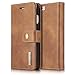 Iphone 6/6S Leather Wallet Phone Case Magnetic Back Case Protective Flip Cover with Card Slots Yellow