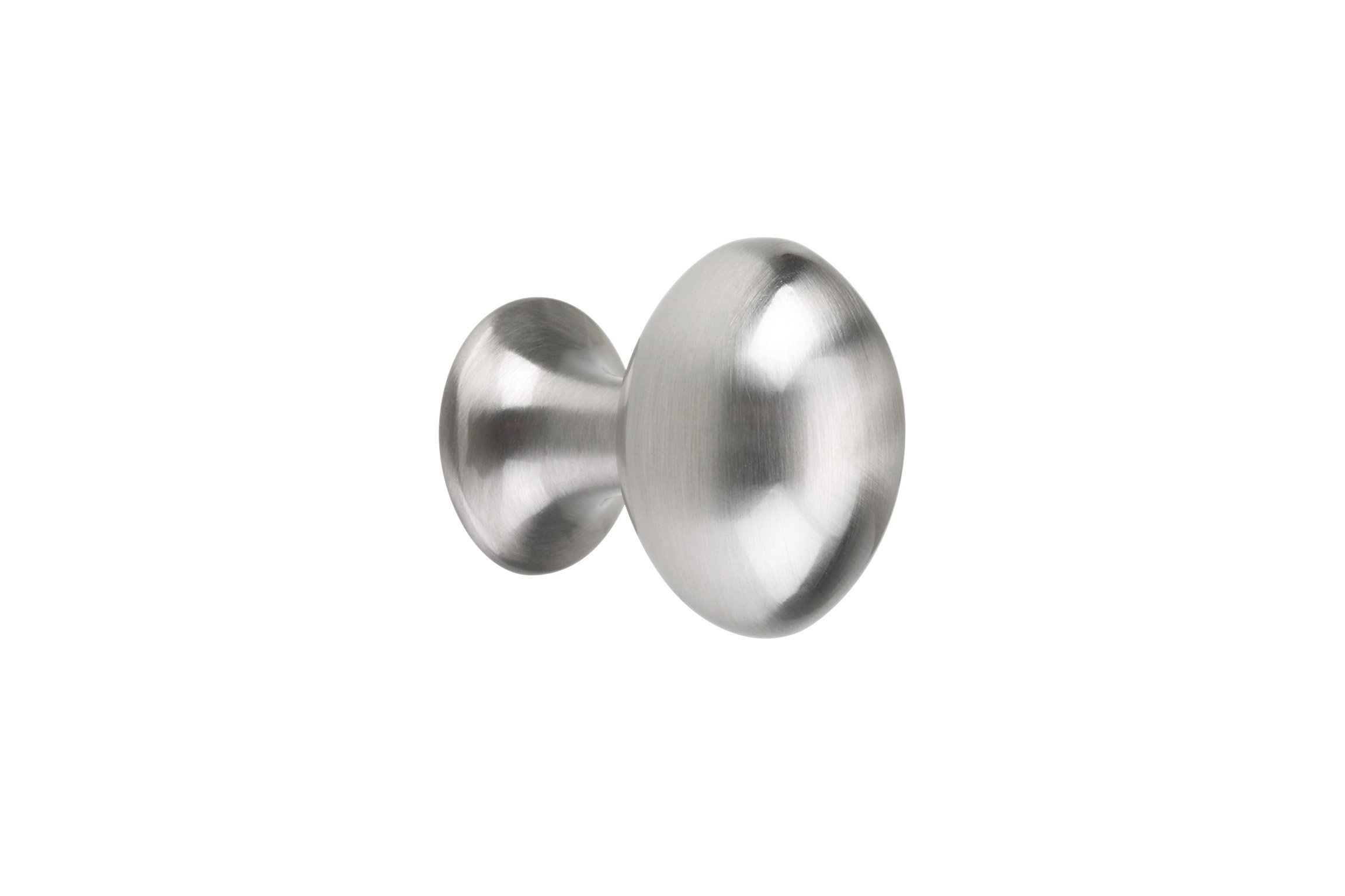 Metafranc 123061 Furniture Knob 18 x 25 mm Stainless Steel Look High-Quality Workmanship Elegant and Decorative Includes Mounting Material/Decorative Fitting/Furniture Fitting/Furniture Knob