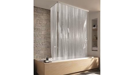 KLEINE WOLKE Eck-Duschrollo incl. 2 Alu-Kassetten »Milky« 132+56x240 cm